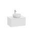VitrA Integra Round Lavabo Dolabı, 80 cm, Bir Çekmeceli, Çanak Lavabo Uyumlu, Mat Beyaz, Lavabosuz - 70042 - Banyo Alt Modülleri