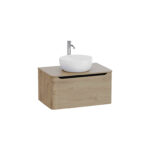 VitrA Integra Round Lavabo Dolabı, 80 cm, Bir Çekmeceli, Çanak Lavabo Uyumlu, Altın Meşe, Lavabosuz - 70044 - Banyo Alt Modülleri