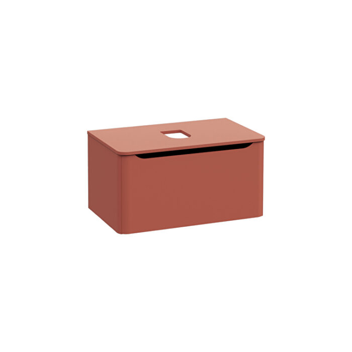 VitrA Integra Round Lavabo Dolabı, 80 cm, Bir Çekmeceli, Çanak Lavabo Uyumlu, Mat Kırmızı, Lavabosuz - Görsel 2