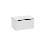 VitrA Integra Round Lavabo Dolabı, 80 cm, Bir Çekmeceli, Çanak Lavabo Uyumlu, Mat Açık Gri, Lavabosuz - 70047 - Banyo Alt Modülleri