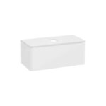 VitrA Integra Round Lavabo Dolabı, 100 cm, Bir Çekmeceli, Çanak Lavabo Uyumlu, Parlak Beyaz, Lavabosuz - 70050 - Banyo Alt Modülleri - 1