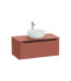 VitrA Integra Round Lavabo Dolabı, 100 cm, Bir Çekmeceli, Çanak Lavabo Uyumlu, Mat Kırmızı, Lavabosuz - 70054 - Banyo Alt Modülleri