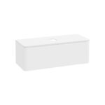 VitrA Integra Round Lavabo Dolabı, 120 cm, Bir Çekmeceli, Çanak Lavabo Uyumlu, Mat Beyaz, Lavabosuz - 70060 - Banyo Alt Modülleri - 1