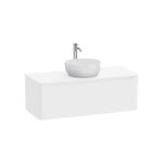 VitrA Integra Round Lavabo Dolabı, 120 cm, Bir Çekmeceli, Çanak Lavabo Uyumlu, Mat Beyaz, Lavabosuz - 70060 - Banyo Alt Modülleri