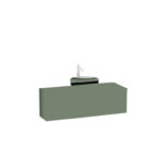 VitrA Integra Round Lavabo Dolabı, 120 cm, Bir Çekmeceli, Çanak Lavabo Uyumlu, Mat Yeşil, Lavabosuz - 70064 - Banyo Alt Modülleri