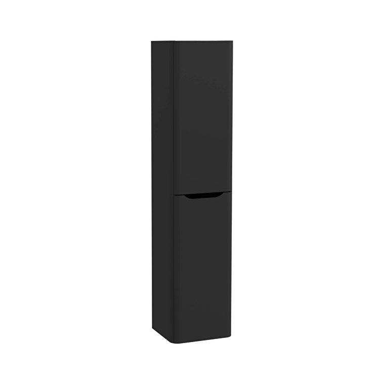 VitrA Integra Round Boy Dolabı, 40 cm, İki Kapaklı, Mat Grafit, Sol - 70070 - Boy Dolaplar