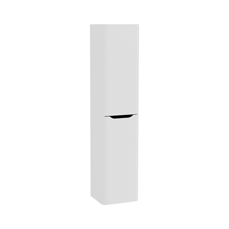VitrA Integra Round Boy Dolabı, 40 cm, İki Kapaklı, Mat Açık Gri, Sol - 70074 - Boy Dolaplar