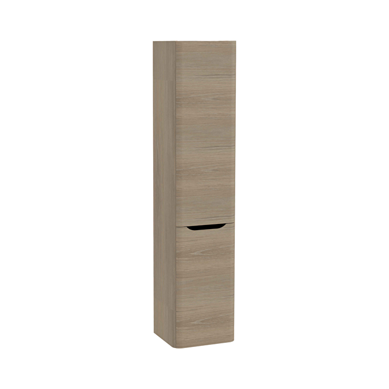Vitra Banyo Dolabı Fiyatları ve Modelleri | Banyocu.com.tr VitrA Integra Round Boy Dolabı, 40 cm, İki Kapaklı, Çamaşır Sepetli, Altın Meşe, Sol - 70080 - Boy Dolaplar