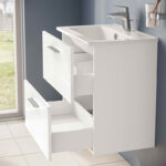 VitrA Mia Banyo Dolabı Seti, 60 cm, İki Çekmeceli, Lavabo Dolabı, Aydınlatmalı Düz Ayna, Parlak Beyaz - Görsel 20