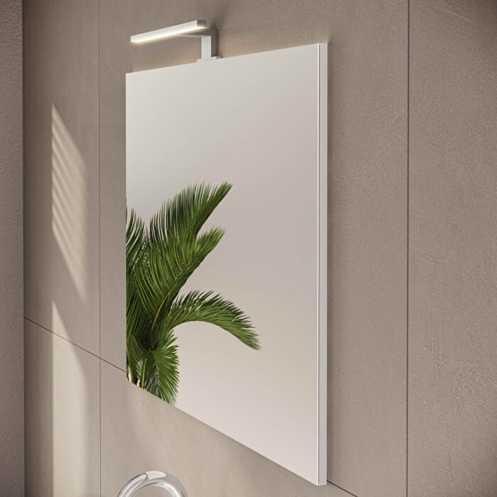 VitrA Mia Banyo Dolabı Seti, 80 cm, İki Çekmeceli, Lavabo Dolabı, Aydınlatmalı Düz Ayna, Parlak Beyaz - 75024 - Banyo Üst Modülleri - 14