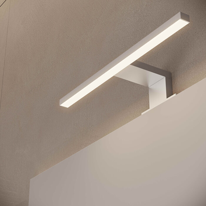 VitrA Mia Banyo Dolabı Seti, 80 cm, İki Çekmeceli, Lavabo Dolabı, Aydınlatmalı Düz Ayna, Parlak Beyaz - 75024 - Banyo Üst Modülleri - 12