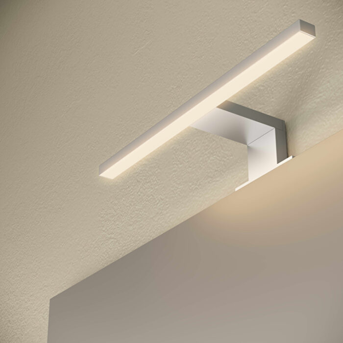 VitrA Mia Banyo Dolabı Seti, 80 cm, İki Çekmeceli, Lavabo Dolabı, Aydınlatmalı Düz Ayna, Parlak Antrasit - Görsel 3