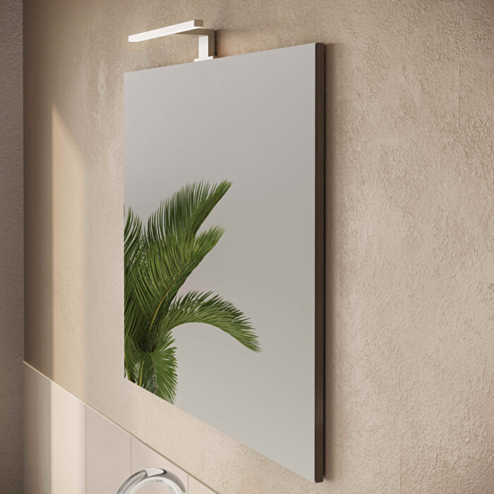 VitrA Mia Banyo Dolabı Seti, 80 cm, İki Çekmeceli, Lavabo Dolabı, Aydınlatmalı Düz Ayna, Cordoba - Görsel 9
