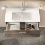 VitrA Mia Banyo Dolabı Seti, 80 cm, İki Çekmeceli, Lavabo Dolabı, Aydınlatmalı Düz Ayna, Cordoba - Görsel 11