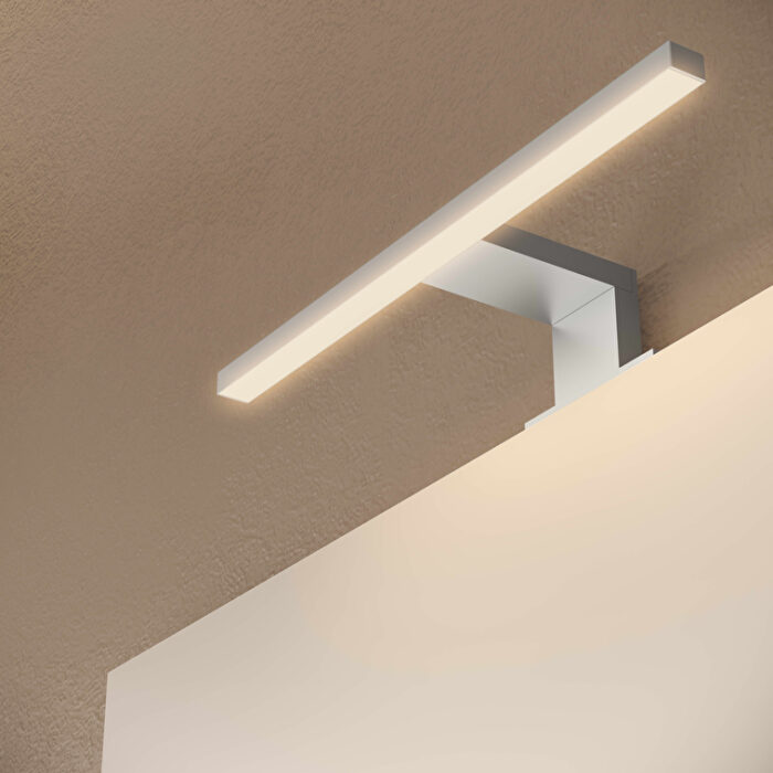 VitrA Mia Banyo Dolabı Seti, 80 cm, İki Çekmeceli, Lavabo Dolabı, Aydınlatmalı Düz Ayna, Cordoba - Görsel 4