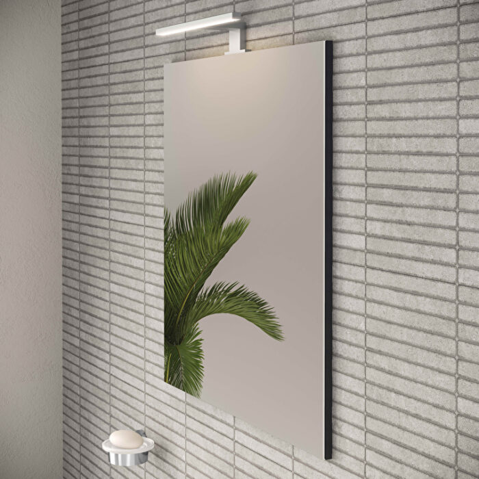 VitrA Mia Banyo Dolabı Seti, 60 cm, İki Çekmeceli, Lavabo Dolabı, Aydınlatmalı Düz Ayna, Parlak Antrasit - Görsel 10