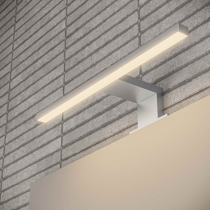 VitrA Mia Banyo Dolabı Seti, 60 cm, İki Çekmeceli, Lavabo Dolabı, Aydınlatmalı Düz Ayna, Parlak Antrasit - Görsel 8