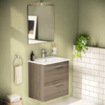 VitrA Mia Banyo Dolabı Seti, 60 cm, İki Çekmeceli, Lavabo Dolabı, Aydınlatmalı Düz Ayna, Cordoba - Görsel 13