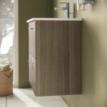 VitrA Mia Banyo Dolabı Seti, 60 cm, İki Çekmeceli, Lavabo Dolabı, Aydınlatmalı Düz Ayna, Cordoba - Görsel 9