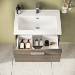 VitrA Mia Banyo Dolabı Seti, 60 cm, İki Çekmeceli, Lavabo Dolabı, Aydınlatmalı Düz Ayna, Cordoba - Görsel 8
