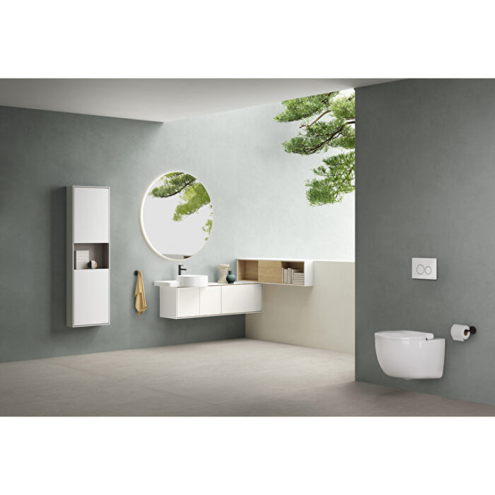 VitrA Prime Yuvarlak Ayna, 80 cm, Aydınlatmalı, Sensörlü - 67042 - Banyo Üst Modülleri - 7