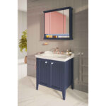 VitrA Valarte Neo Dolaplı Ayna, 80 cm, Üç Kapaklı, Aydınlatmalı, Çelik Mavisi - 65793 - Banyo Üst Modülleri - 3