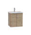 VitrA Mia Plus Square Lavabo Dolabı, 60 cm, İki Kapaklı, Tek Armatür Delikli, Altın Meşe - 69713 - Banyo Alt Modülleri