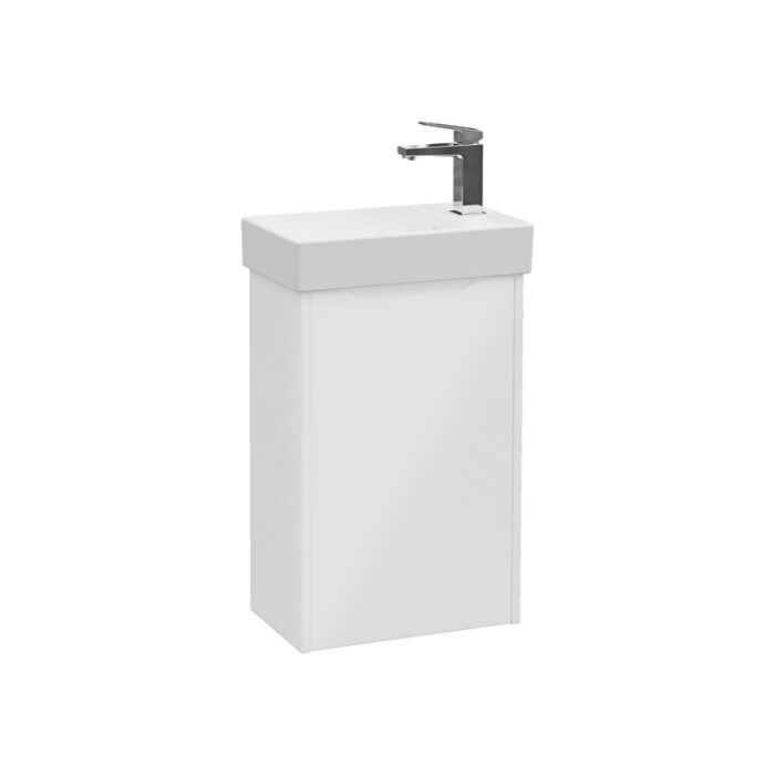 VitrA Integra Square Lavabo Dolabı, 45 cm, Bir Kapaklı, Dar, Parlak Beyaz, Sağ - Görsel 2