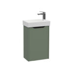 VitrA Integra Square Lavabo Dolabı, 45 cm, Bir Kapaklı, Dar, Mat Yeşil, Sağ - Görsel 2