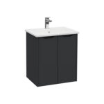 VitrA Integra Square Lavabo Dolabı, 60 cm, İki Kapaklı, Mat Grafit - 80077 - Banyo Alt Modülleri - 1