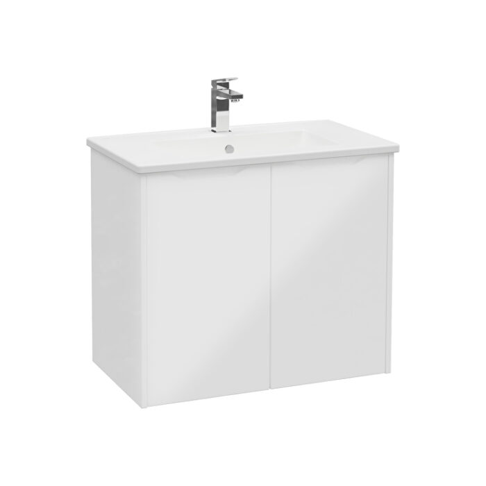 80084-3.jpg VitrA Integra Square Lavabo Dolabı, 80 cm, İki Kapaklı, Parlak Beyaz - 80084 - Banyo Alt Modülleri - 2