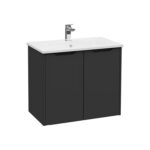 VitrA Integra Square Lavabo Dolabı, 80 cm, İki Kapaklı, Mat Grafit - 80086 - Banyo Alt Modülleri