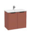 VitrA Integra Square Lavabo Dolabı, 80 cm, İki Kapaklı, Mat Kırmızı - 80088 - Banyo Alt Modülleri