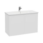 VitrA Integra Square Lavabo Dolabı, 100 cm, İki Kapaklı, Mat Beyaz - Görsel 2