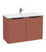 VitrA Integra Square Lavabo Dolabı, 100 cm, İki Kapaklı, Mat Kırmızı - 80097 - Banyo Alt Modülleri