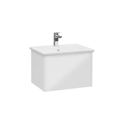 VitrA Integra Square Lavabo Dolabı, 60 cm, Bir Çekmeceli, Parlak Beyaz - 80129 - Banyo Alt Modülleri