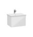 VitrA Integra Square Lavabo Dolabı, 60 cm, Bir Çekmeceli, Parlak Beyaz - 80129 - Banyo Alt Modülleri