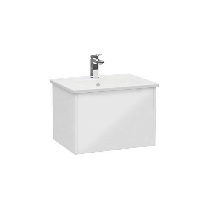 VitrA Integra Square Lavabo Dolabı, 60 cm, Bir Çekmeceli, Parlak Beyaz - 80129 - Banyo Alt Modülleri - 2