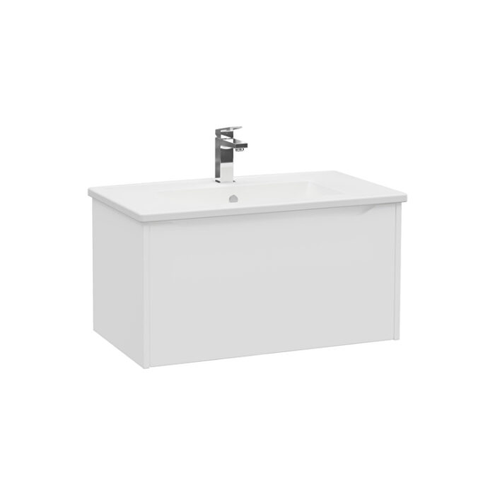 VitrA Integra Square Lavabo Dolabı, 80 cm, Bir Çekmeceli, Mat Beyaz - Görsel 3