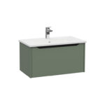 VitrA Integra Square Lavabo Dolabı, 80 cm, Bir Çekmeceli, Mat Yeşil - Görsel 3