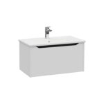 VitrA Integra Square Lavabo Dolabı, 80 cm, Bir Çekmeceli, Mat Açık Gri - Görsel 3