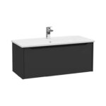 VitrA Integra Square Lavabo Dolabı, 100 cm, Bir Çekmeceli, Mat Grafit - 80149 - Banyo Alt Modülleri