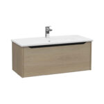 VitrA Integra Square Lavabo Dolabı, 100 cm, Bir Çekmeceli, Altın Meşe - 80150 - Banyo Alt Modülleri