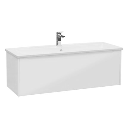 VitrA Integra Square Lavabo Dolabı, 120 cm, Bir Çekmeceli, Parlak Beyaz - 80156 - Banyo Alt Modülleri