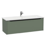 VitrA Integra Square Lavabo Dolabı, 120 cm, Bir Çekmeceli, Mat Yeşil - Görsel 3