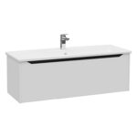 VitrA Integra Square Lavabo Dolabı, 120 cm, Bir Çekmeceli, Mat Açık Gri - 80162 - Banyo Alt Modülleri