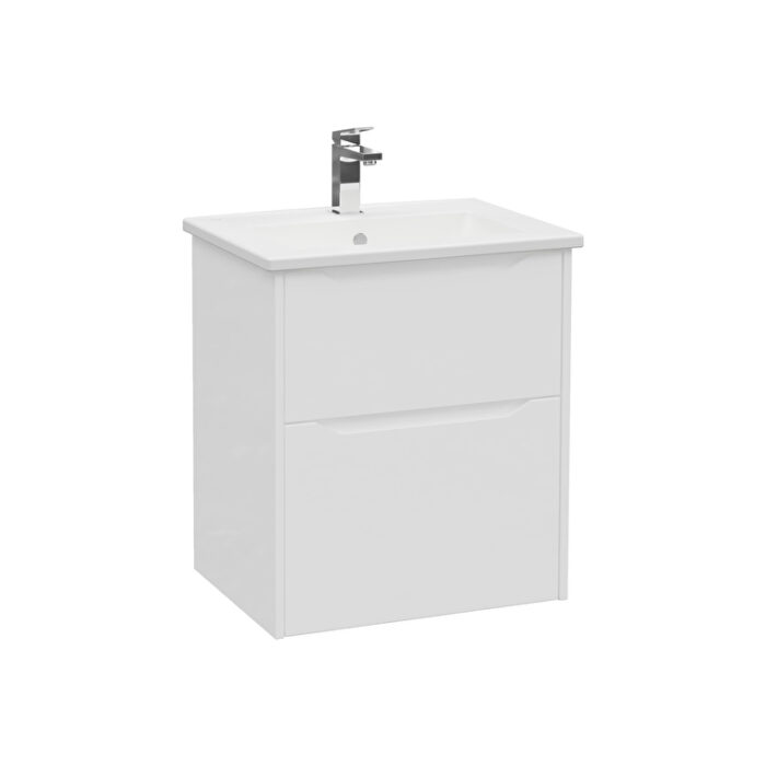 80202-2.jpg VitrA Integra Square Lavabo Dolabı, 60 cm, İki Çekmeceli , Mat Beyaz - 80202 - Banyo Alt Modülleri - 1