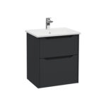VitrA Integra Square Lavabo Dolabı, 60 cm, İki Çekmeceli , Mat Grafit - 80203 - Banyo Alt Modülleri - 1