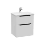 VitrA Integra Square Lavabo Dolabı, 60 cm, İki Çekmeceli , Mat Açık Gri - 80207 - Banyo Alt Modülleri