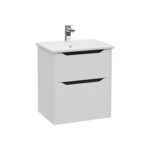 VitrA Integra Square Lavabo Dolabı, 60 cm, İki Çekmeceli , Mat Açık Gri - 80207 - Banyo Alt Modülleri - 1